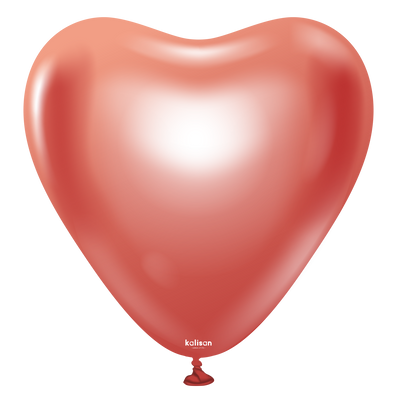 12" Сердце Mirror Heart RED (50 шт) NEW 11350102 фото