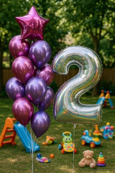 7311 Number from foil - 2 Slim (silver holography) (100 cm), Helium or air