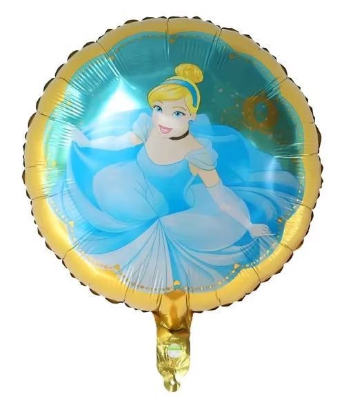 Foil Ball Circle 18" Disney Princess 2 (China), 1 шт., 18"/45см., Helium or air