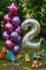 7311 Number from foil - 2 Slim (silver holography) (100 cm), Helium or air