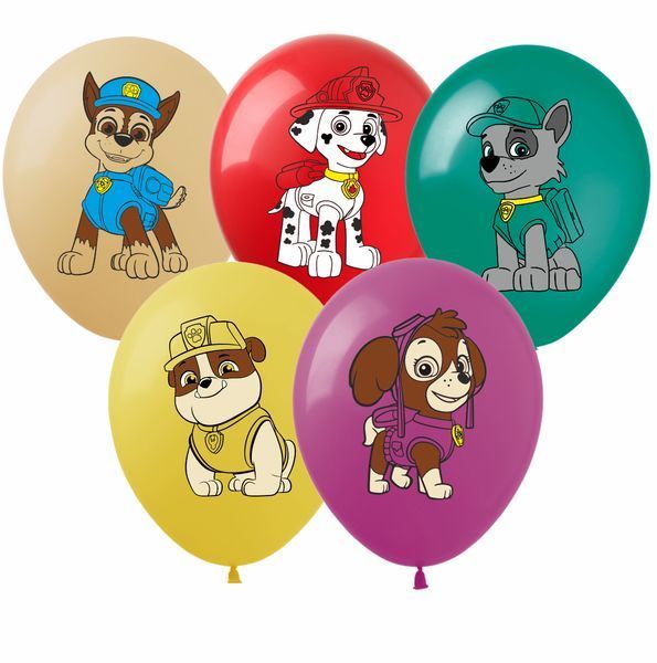 Balloon SC/32 - 12" "Patrol" (1 st.) 50 pcs., 100 шт., 12"/30см., Асорті пастель, Paw Patrol