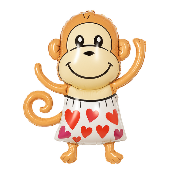 Foil ball Monkey (97*70) (China), 1 шт., Helium or air, Дикі тварини