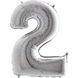 7311 Number from foil - 2 Slim (silver holography) (100 cm), Helium or air