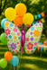Foil ball Butterfly flowers (91*70) (China), 1 шт., Helium or air, Метелик