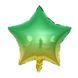 Star foil ball 18" Green iridescent (China), Helium or air