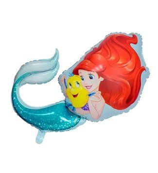 Mermaid foil ball (60*82) (China), 1 шт., Helium or air, The Little Mermaid