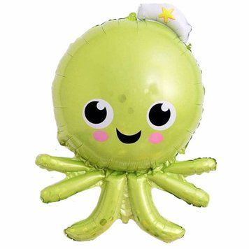 Octopus foil ball (64*91) (China), 1 шт., Helium or air, Дикі тварини