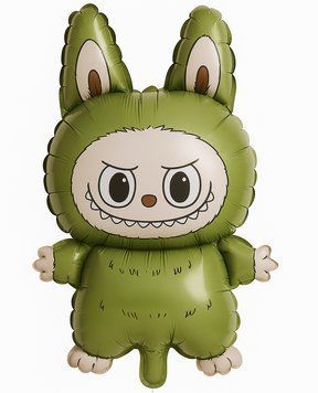 Labubu foil ball green 68"38 cm, 1 шт., Аir, Лабубу