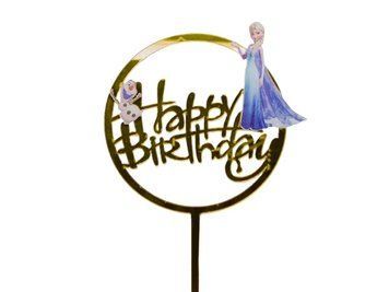 Топпер у торт Happy Birthday Крижане серце (1шт) 16 см 2816-0055 фото