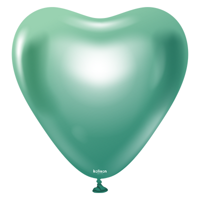 12" Сердце Mirror Heart Green (50 шт) NEW 11350062 фото