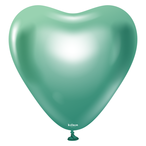12" Сердце Mirror Heart Green (50 шт) NEW 11350062 фото