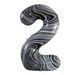 Foil balloon number "2" marble (100 cm), 1 pc., Helium or air