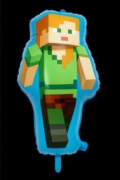 Foil ball 3639 "Minecraft Steve" (43*74 cm), 1 шт., Helium or air, Minecraft