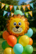 Foil ball Lion head (51*55) PC (China), 1 шт., Helium or air, Дикі тварини