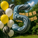 Foil balloon number "5" marble (100 cm), 1 pc., Helium or air