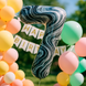 Foil balloon number "7" marble (100 cm), 1 pc., Helium or air