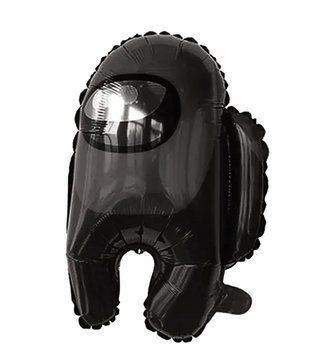 Foil ball Among Us "Among Us" black 55 cm., 1 шт., Helium or air, Games