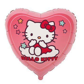 Фольгированный шарик Сердце 18" Hello Kitty (Китай) 5902806504223 фото