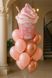 Foil ball Dessert pink drink with whipped cream 51 x 81 cm (China), 1 шт., Helium or air, Food