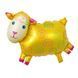 Gold Sheep foil ball (54*74) (China), 1 шт., Helium or air, Свійські тварини