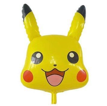 Foil ball Pokemon Pikachu head (74*54) (China), 1 шт., Helium or air, Pokemon