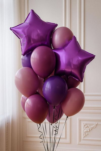 Фольгированный шарик Звезда 18" Сиреневая сатиновая (Арт-Шоу) AS-101ls фото