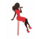 Cake topper "Girl 2" (red) 15*7 cm (1pc), 1 шт., Красный