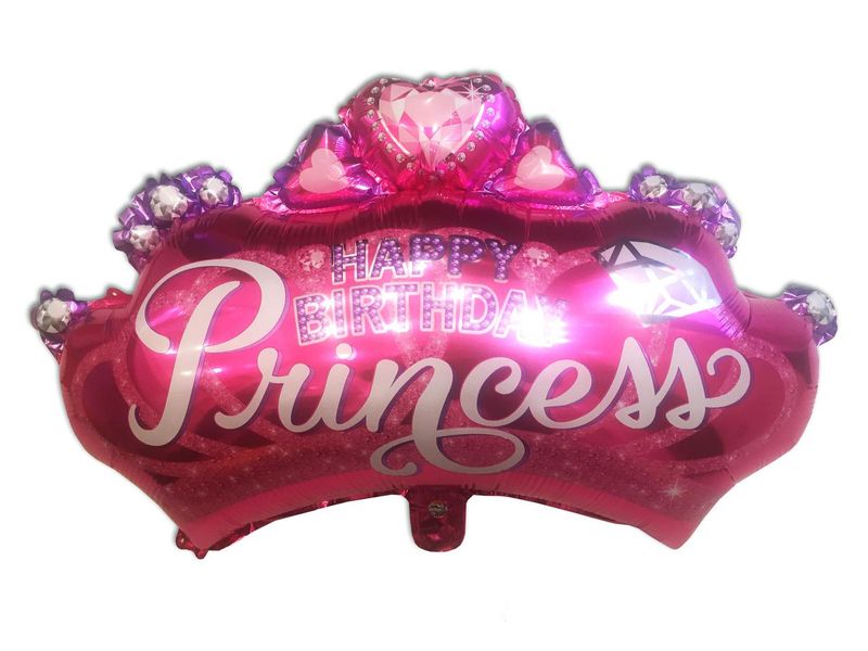 Корона розовая Happy birthday Princess 56 х 74 см. NEW S 108 фото