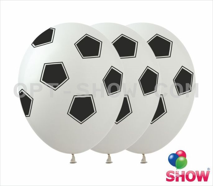 SD-6 12" - Футбольный Мяч на белом (100 шт) ( 5 ст) SD-6W фото