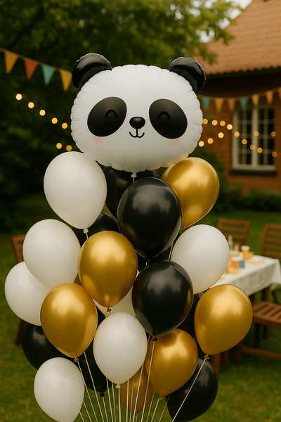Foil ball Panda head (53*57) (China), 1 шт., Helium or air, Дикі тварини