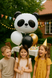 Foil ball Panda head (53*57) (China), 1 шт., Helium or air, Дикі тварини