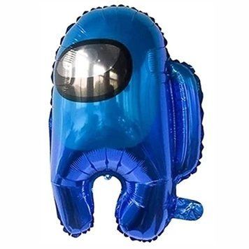 Foil ball Among Us "Among Us" blue 55 cm., 1 шт., Helium or air, Games