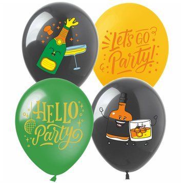 Balloon DD-2350 12" "Party!" (50 pcs.), 50 шт.