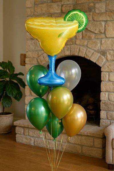 Foil ball Cocktail "Margarita" with lime 58 x 84 cm (China), 1 шт., Helium or air, Напої