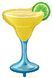 Foil ball Cocktail "Margarita" with lime 58 x 84 cm (China), 1 шт., Helium or air, Напої