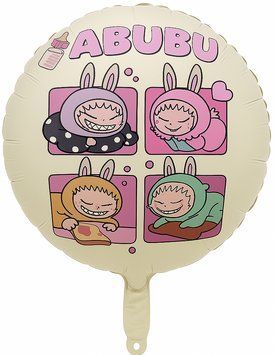 Фольгированный шарик Круг 18" Лабубу ABUBU Bunny"і (Китай) 5902806504155 фото