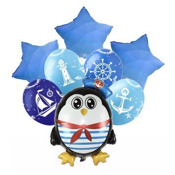 Set of balloons "Sea", 8 шт., 12"/30см., Голубой, Sea