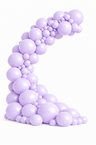 Balloon 12" Light lilac 040 (30 cm) 50 pcs., 100 шт., 12"/30см., Сиреневый, Круглий, Helium or air