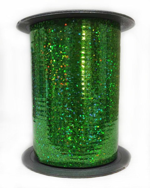 W-129 Лента для шаров зеленая голография (150 м) S W-зеленая Г фото