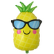 Foil ball Pineapple in glasses (42*72) (China), 1 шт., Helium or air, Фрукти