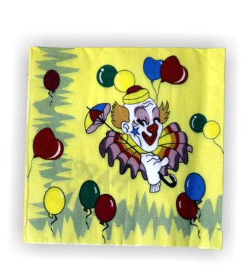 Серветки "Клоун з кульками" (жовті) 20 шт. 11-009 фото
