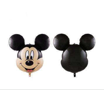 Foil ball Mickey Mouse head (113*110) (China), 1 шт., Helium or air, Mickey Mouse