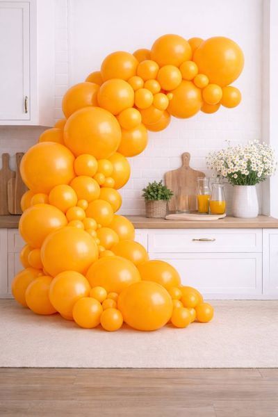 Balloon 12" Sunflower 070 (30 cm) 50 pcs, 100 шт., 12"/30см., Sunflower, Круглий, Helium or air