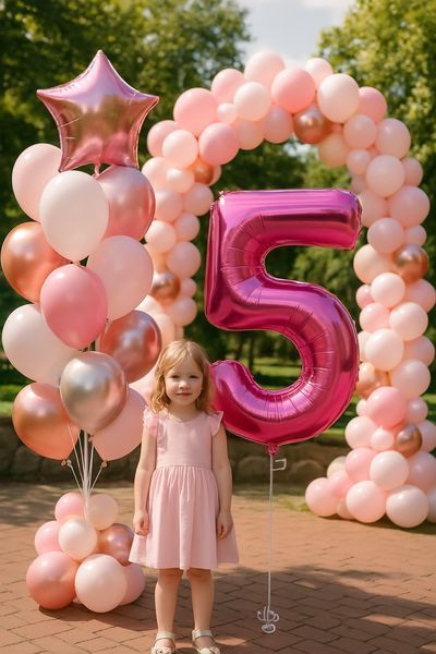 6881 Foil number - 5 (pink) (100 cm), Helium or air