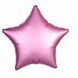 Star foil ball 18" Pink satin (China), Helium or air