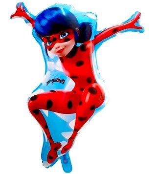 Foil ball Lady Bug (64*85) (China), 1 шт., Helium or air, Леді Баг