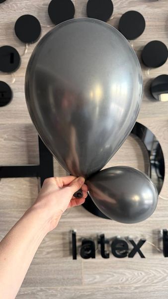 Воздушный шарик 12" Graphite Dark Brilliance 207 (30 см) 25 шт. RB1220725 фото