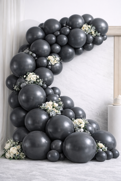 Воздушный шарик 12" Graphite Dark Brilliance 207 (30 см) 25 шт. RB1220725 фото
