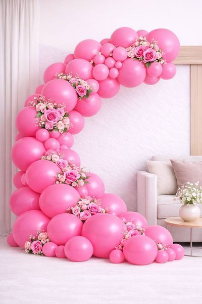 Balloon 12" Dark pink 035 (30 cm) 50 pcs, 100 шт., 12"/30см., Розовый, Круглий, Helium or air
