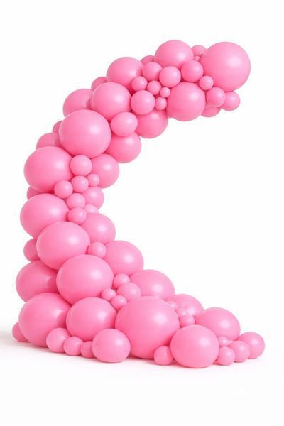 Balloon 12" Dark pink 035 (30 cm) 50 pcs, 100 шт., 12"/30см., Розовый, Круглий, Helium or air